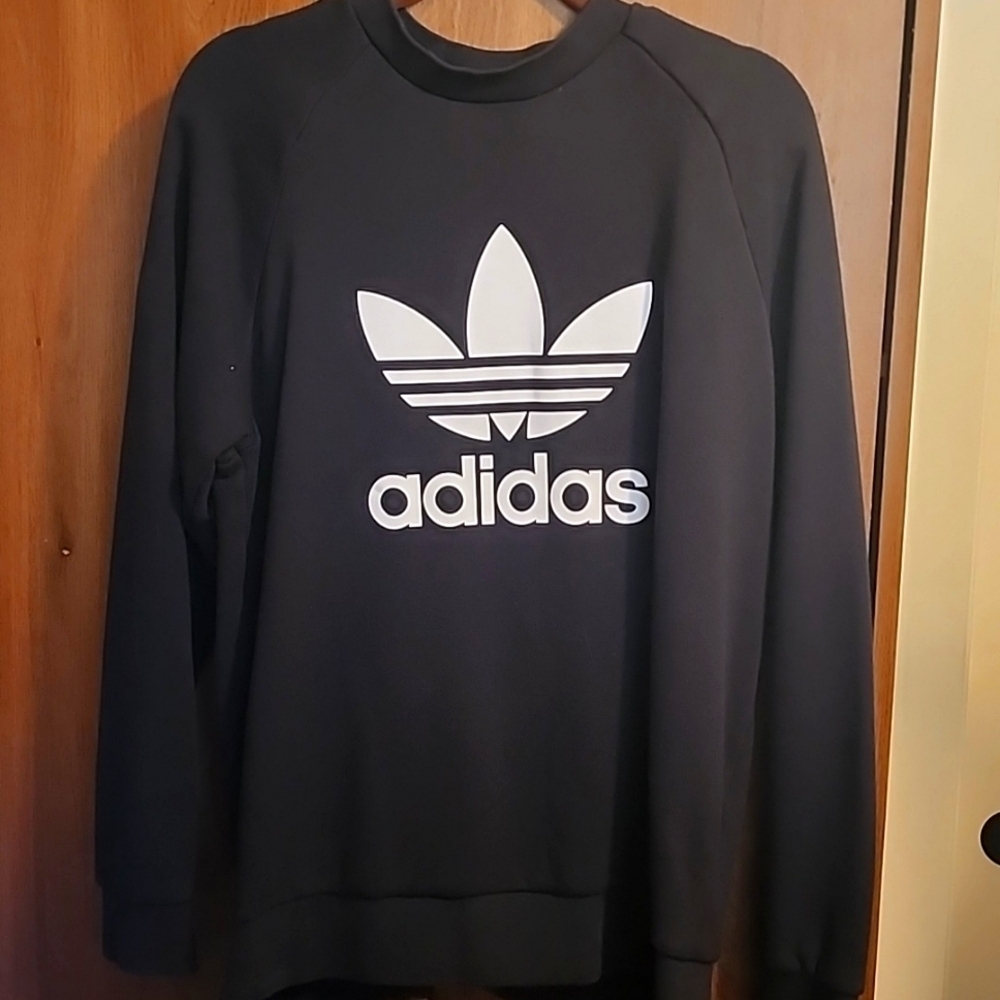 ADIDAS SPELLOUT JUMPER - M BLACK COTTON Sweatshirt